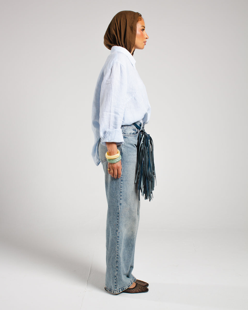 Blue shades Derí Mini Fringe Bag