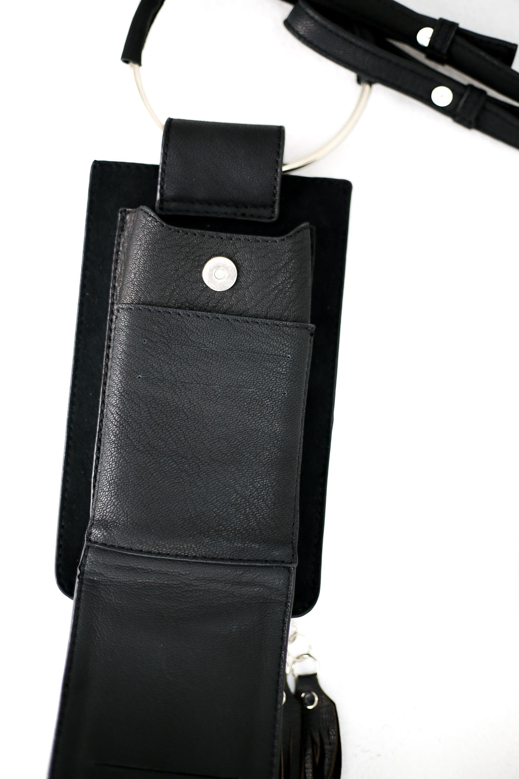 Black Derí Mini Fringe Bag